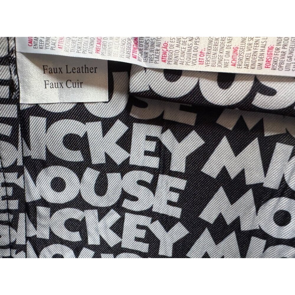 Disney Store Mickey Mouse Greyscale Tote Bag Shoulder Bag Summer Faux Suede - Picture 3 of 11